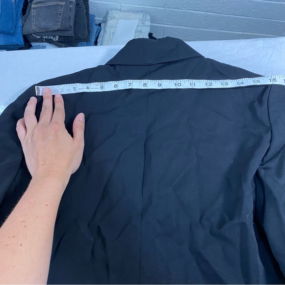 Vintage 100% Wool Anne Klein II Blazer Black Womens 10 Button Up Great Condition - Picture 6 of 13